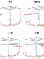 아연 도금 강관 빨래 건조대 바닥 야외 건조 이불 기둥 마당 지붕 야외 방풍 물 파이프 옷걸이 - 이미지 3