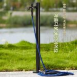 야외 안뜰 컬럼 수도꼭지 홈스테이 정원 소화전 마당 간단한 스테인리스 스틸 잠금 수도꼭지 물뿌리기 장치 - 이미지 2