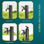야외 안뜰 컬럼 수도꼭지 홈스테이 정원 소화전 마당 간단한 스테인리스 스틸 잠금 수도꼭지 물뿌리기 장치 - 이미지 4