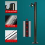 야외 안뜰 컬럼 수도꼭지 홈스테이 정원 소화전 마당 간단한 스테인리스 스틸 잠금 수도꼭지 물뿌리기 장치 - 이미지 5