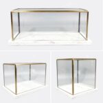 대리석 사각형 유리 커버 장식품 현대 단순 모델 룸 전시장 수공예품 디스플레이 디스플레이 먼지 커버