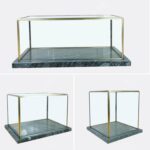 대리석 사각형 유리 커버 장식품 현대 단순 모델 룸 전시장 수공예품 디스플레이 디스플레이 먼지 커버 - 이미지 2