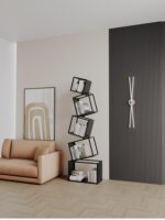 크리에이티브 특수형 웹 셀러브리티 코너 수직 책장 바닥 수납 선반 모던 심플 거실 철제 코너 책장 - 이미지 3