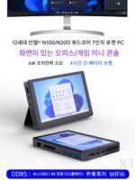 12세대 N200 미니 호스트 7인치 터치스크린 N100 마이크로 윈11 오피스 게임 미니 핸드헬드 태블릿