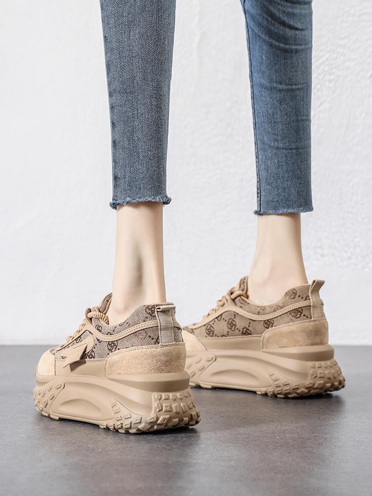 main_708917139990_0-1 두꺼운 밑창, 가볍고 얇은 여성용 아빠 신발 2024년 봄 신상품 캐주얼 캔버스 포레스트 검프 신발 레트로 소프트 밑창 스포츠 신발 - 이미지 1