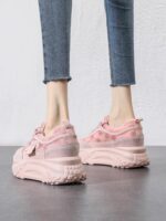 두꺼운 밑창, 가볍고 얇은 여성용 아빠 신발 2024년 봄 신상품 캐주얼 캔버스 포레스트 검프 신발 레트로 소프트 밑창 스포츠 신발 - 이미지 4