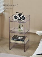 레이지스페이스 아크릴 투명랙 노르딕 거실 디스플레이 랙 홈 인터넷 셀럽 인스 바닥 수납 랙 - 이미지 2