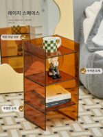 레이지스페이스 아크릴 투명랙 노르딕 거실 디스플레이 랙 홈 인터넷 셀럽 인스 바닥 수납 랙 - 이미지 3