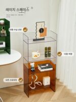 레이지스페이스 아크릴 투명랙 노르딕 거실 디스플레이 랙 홈 인터넷 셀럽 인스 바닥 수납 랙 - 이미지 4