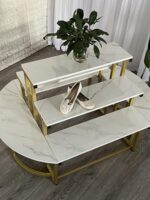 신발 및 꽃 가게 섬 디스플레이 스탠드 의류 기념품 가게 디스플레이 선반 신발 가방 꽃 스탠드 전시 라이브 방송 스탠드 - 이미지 2