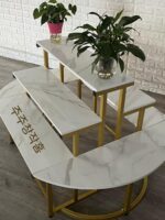 신발 및 꽃 가게 섬 디스플레이 스탠드 의류 기념품 가게 디스플레이 선반 신발 가방 꽃 스탠드 전시 라이브 방송 스탠드 - 이미지 3