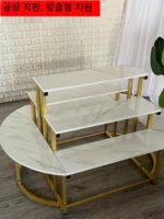 신발 및 꽃 가게 섬 디스플레이 스탠드 의류 기념품 가게 디스플레이 선반 신발 가방 꽃 스탠드 전시 라이브 방송 스탠드 - 이미지 4