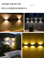 야외 벽등 태양열 방수 조명 정원 조경 조명 빌라 통로 발코니 정원 벽 야외 벽 세척 조명 - 이미지 5