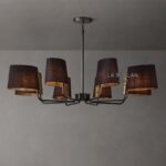 미국 컨트리 스타일 샹들리에 심플 빌라 거실 메인 램프 북미 수출 레트로 레스토랑 침실 미국 구리 램프 - 이미지 4