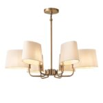 미국 컨트리 스타일 샹들리에 심플 빌라 거실 메인 램프 북미 수출 레트로 레스토랑 침실 미국 구리 램프 - 이미지 5