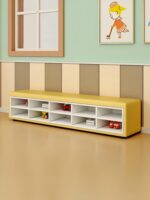 유치원 교육기관 댄스룸 휴게실 홀 벽면 신발장 벤치 어린이 소프트팩 롱슈즈장 소파 - 이미지 2