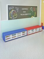 유치원 교육기관 댄스룸 휴게실 홀 벽면 신발장 벤치 어린이 소프트팩 롱슈즈장 소파 - 이미지 4