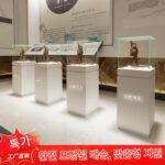 전문 맞춤형 목재 페인트 박물관 주류 진열장 회사 전시 제품 전시 유리 진열 부스