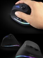 Master C18RGB 수직 마우스 그립 인체공학적 조이스틱 게임 유선 마우스 노트북 마우스 - 이미지 2