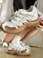 이멍링 같은 스타일 아빠화 여성 2023년 신상 두꺼운 밑창 하이킹화 메시 통기성 러닝화 스포츠 캐주얼화 - 이미지 2