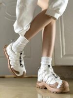 이멍링 같은 스타일 아빠화 여성 2023년 신상 두꺼운 밑창 하이킹화 메시 통기성 러닝화 스포츠 캐주얼화 - 이미지 3