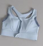 여성용 새로운 통합형 전면 지퍼 스포츠 브라, 충격 방지 및 처짐 방지, 달리기, 등 미용, 헬스, 요가 의류 조끼 - 이미지 4