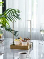 크리에이티브 다층 애프터눈 티 스낵 티 브레이크 테이블 페이스트리 케이크 랙 디저트 테이블 디스플레이 스탠드 스테인리스 스틸 - 이미지 5