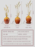 평화로운 해 황동 밀 이삭 오프닝 보리 구리 장식품 가벼운 럭셔리 거실 틈새 캐비닛 장식 입주 축하 생일 선물 - 이미지 5