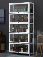 와인 캐비닛 디스플레이 캐비닛 모던 심플 다이닝 사이드 캐비닛 네트 레드 소형 와인 랙 유럽 스타일 홈 벽걸이 랙 거실 솔리드 우드