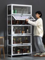 와인 캐비닛 디스플레이 캐비닛 모던 심플 다이닝 사이드 캐비닛 네트 레드 소형 와인 랙 유럽 스타일 홈 벽걸이 랙 거실 솔리드 우드 - 이미지 2