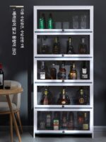 와인 캐비닛 디스플레이 캐비닛 모던 심플 다이닝 사이드 캐비닛 네트 레드 소형 와인 랙 유럽 스타일 홈 벽걸이 랙 거실 솔리드 우드 - 이미지 3