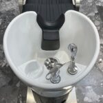 인터넷 유명인 이발소 샴푸 침대 미용실 스타일리쉬 심플 세라믹 깊은 분지 반 누운 물세척 침대 미용실 전용과 동일한 스타일 - 이미지 4