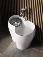 배수구가 있는 Muite MUWTF 바닥 걸레 풀 발코니 세라믹 걸레 풀 욕실 통합 걸레 풀 홈