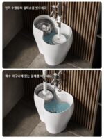 배수구가 있는 Muite MUWTF 바닥 걸레 풀 발코니 세라믹 걸레 풀 욕실 통합 걸레 풀 홈 - 이미지 2