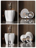 배수구가 있는 Muite MUWTF 바닥 걸레 풀 발코니 세라믹 걸레 풀 욕실 통합 걸레 풀 홈 - 이미지 4