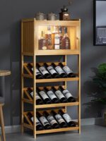 와인 캐비닛 디스플레이 캐비닛 모던 심플 다이닝 사이드 캐비닛 네트 레드 소형 와인 랙 유럽 스타일 벽 거실 견고한 나무 홈 스토리지 랙 - 이미지 3