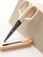 피츠 다기능 가위 2in1 노스틱 테이프 보호백 매뉴얼 오피스 홈 스테인리스 가위 - 이미지 2