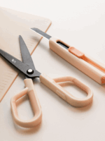 피츠 다기능 가위 2in1 노스틱 테이프 보호백 매뉴얼 오피스 홈 스테인리스 가위 - 이미지 3