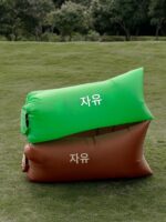 WHM 야외용 레이지 팽창식 소파 휴대용 에어 매트리스 캠핑 피크닉 장비 음악 축제 용품 - 이미지 2