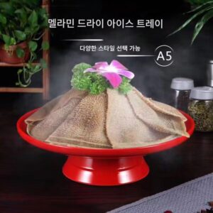 멜라민 드라이 아이스 식기 곱창 접시 크리에이티브 스모킹 예술적 컨셉 접시 접시 샤브샤브 소고기 양고기 롤 접시 핫팟 레스토랑 접시 접시