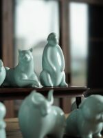 경덕진 십이지신 장식품 세라믹 귀여운 데스크탑 오피스 크리에이티브 장식품 출생 연도 선물 십이지신 용 - 이미지 2