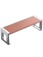 스테인리스 스틸 공원 의자 야외 벤치 정원 더블 롱 스툴 야외 부식 방지 목재 플라스틱 목재 레저 철제 좌석 - 이미지 5