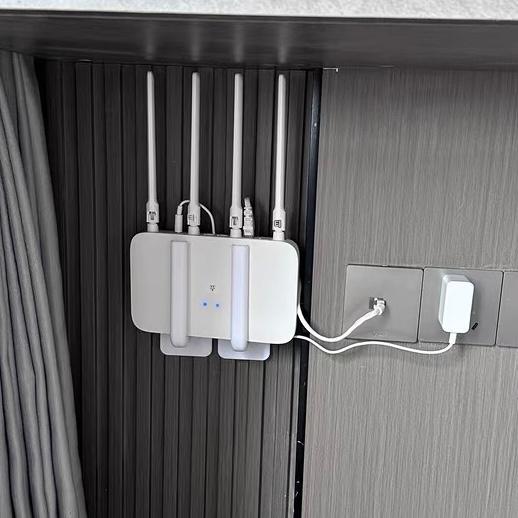 라우터 설치 랙 벽면 장착 펀치 프리 후크 다기능 공간 활용 아티팩트 TV 셋톱 박스 지지 랙