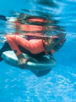 asiwo 전기 플로팅 보드 성인 수영 서핑 보드 어린이 패들링 어린이 플로팅 보드 수영 부스터 프로펠러