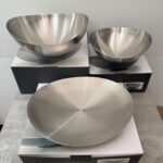 독일 INOX 과일 접시 세트 18/10 스테인리스 스틸 닦은 유럽 스타일 심플한 스타일 이사 선물 개인용