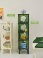 Lazy Space Nordic 아크릴 선반 소형 바닥 수납 캐비닛 심플 투명 다층 디스플레이 랙 - 이미지 2