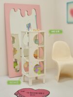 Lazy Space Nordic 아크릴 선반 소형 바닥 수납 캐비닛 심플 투명 다층 디스플레이 랙 - 이미지 3