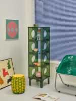 Lazy Space Nordic 아크릴 선반 소형 바닥 수납 캐비닛 심플 투명 다층 디스플레이 랙 - 이미지 4