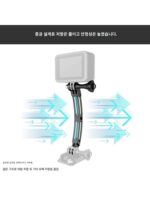 고프로 스포츠 카메라 모터사이클 라이딩 헬멧 확장 암 브라켓 알루미늄 합금 홀로우 확장 막대 구부러진 막대 - 이미지 4