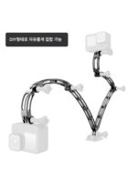 고프로 스포츠 카메라 모터사이클 라이딩 헬멧 확장 암 브라켓 알루미늄 합금 홀로우 확장 막대 구부러진 막대 - 이미지 5